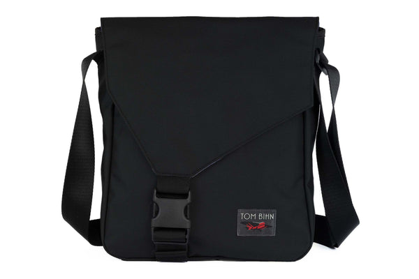 Medium Cafe Bag in Black Ballistic with Dusk 210 Cerylon interior.
